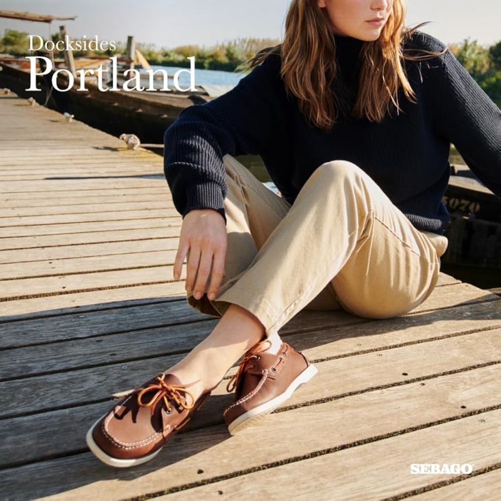 Sebago Portland Dockside Boat Shoe Loafers - Preppy Vintage Grandma